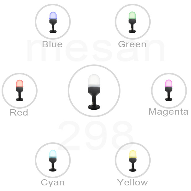 Ø70 RGB LED IŞIKLI KOLON KONTAK TİP BUZZER TÜP MONTAJ MS 293.110-220VAC