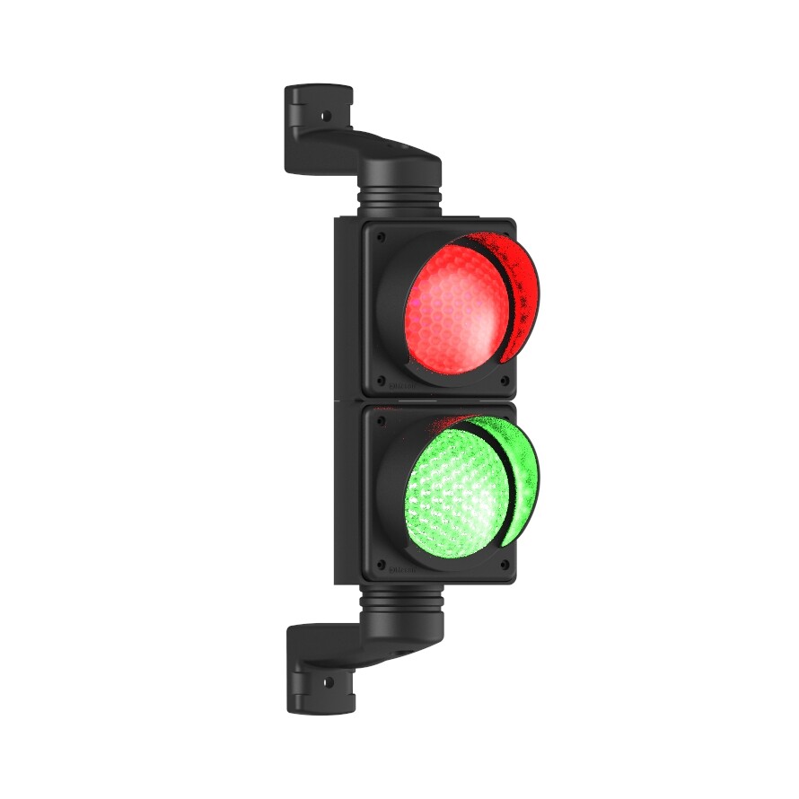 Ø100MM LEDLİ İKİLİ TRAFİK LAMBASI MS 8031.1.2.110-220VAC
