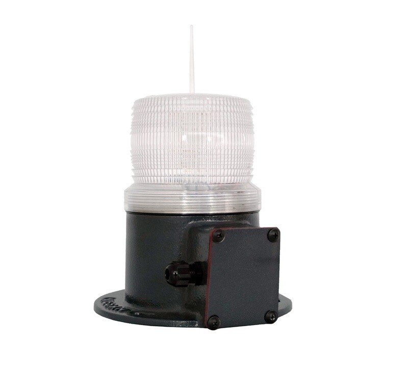 [T8892] Ø110 UÇAK İKAZ LAMBA LED KIRMIZI YEDEKLİ ALUMİNYUM MS 1350.85-260VAC