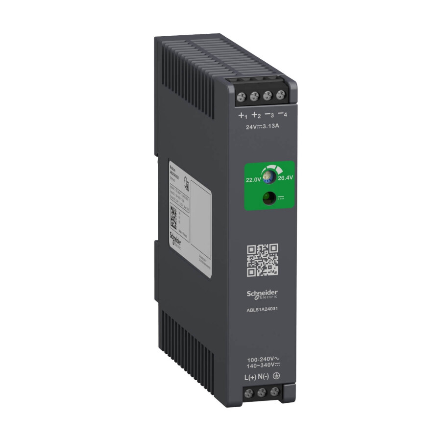 [ABLS1A24031] SCHNEIDER ABLS1A24031 REGÜLE EDİLMİŞ GÜÇ KAYNAĞI 100-240V AC 24V 3,1,A FAZLI OPTİMİZE EDİLMİŞ