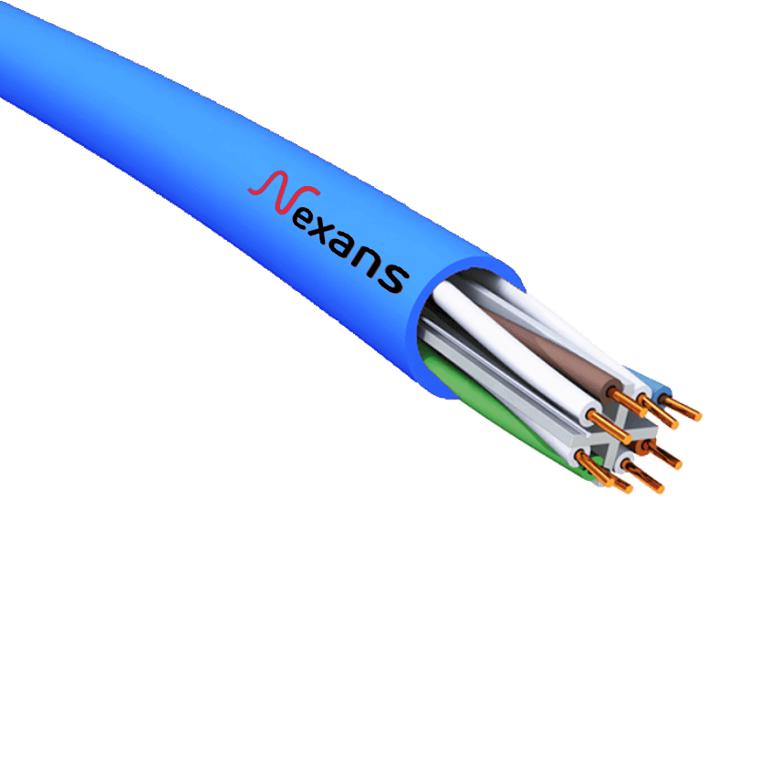 [NEXANS DATA 010] NEXANS DATA 010 CAT.6 UTP LSZH 4*2*23 AWG HAL.FREE KABLO(MAVİ) 500 METRE