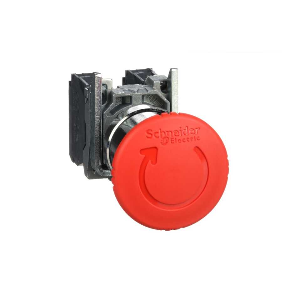 [XB4BS8445] XB4BS8445 1NA-1NK KIRMIZI 40mm CEVİRİ METALBUTON