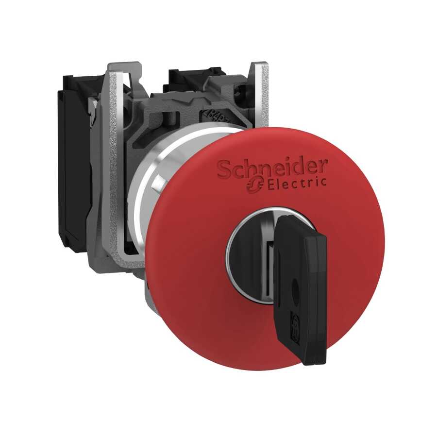 [XB4BS9442] XB4BS9442 1NK KIRMIZI 40mm KİLİTLİ METAL BUTON