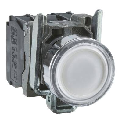 [XB4BW31B5] XB4BW31B5 BEYAZ 24 V AC/DC LEDLİ 22mm METAL BUTON