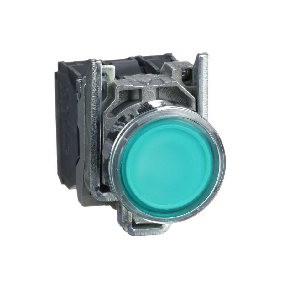 [XB4BW33B5] XB4BW33B5 YEŞİL 24 V AC/DC LEDLİ 22mm METAL BUTON