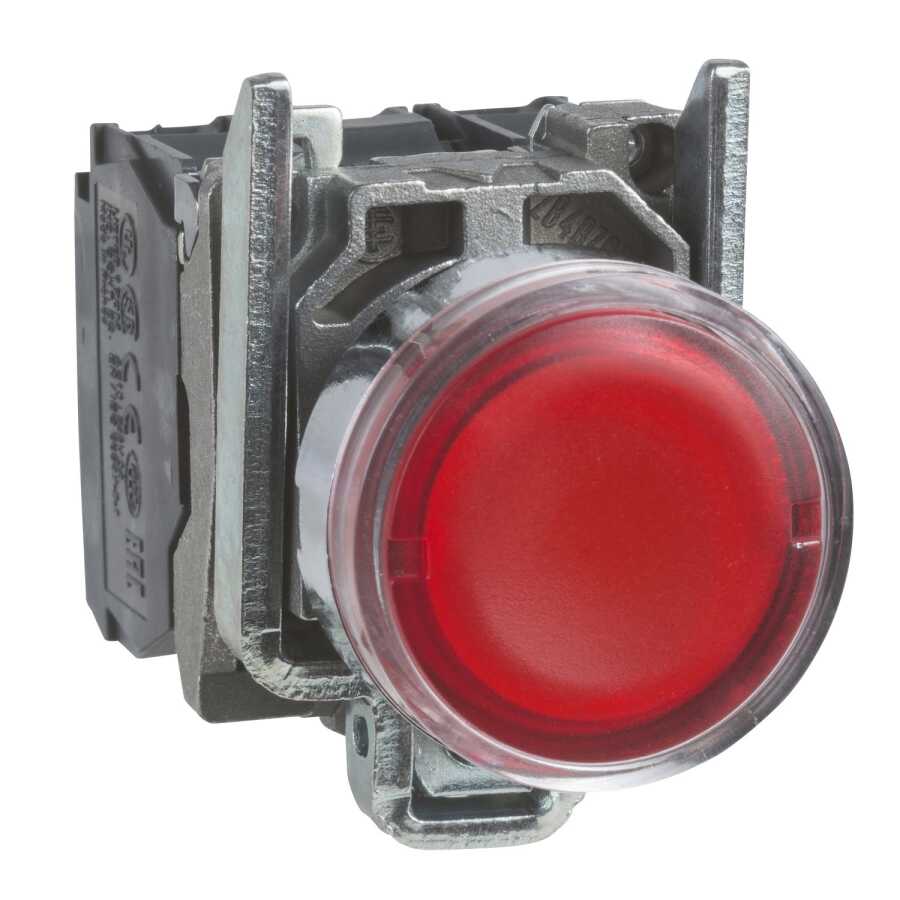 [XB4BW34M5] SCHNEIDER XB4BW34M5 KIRMIZI 230 V AC LEDLİ 22mm METAL BUTON