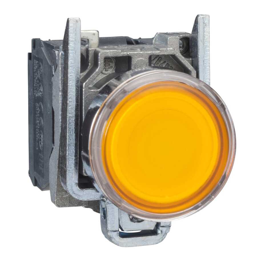 [XB4BW35M5] SCHENIDER XB4BW35M5 22 MM SARI 230 VAC LEDLİ METAL BUTON 1NA+1NK