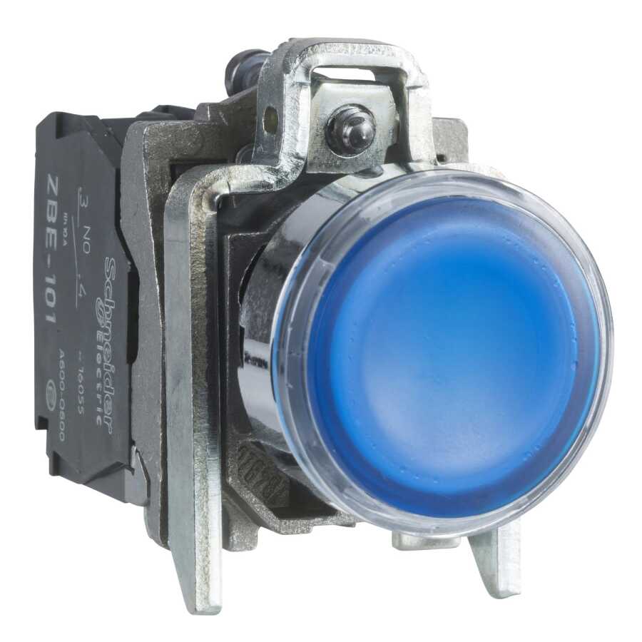 XB4BW36B5 MAVİ 24 V AC/DC LEDLİ 22mm METAL BUTON