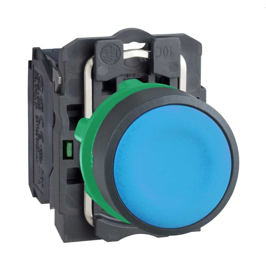 [XB5AA61] SCHNEIDER XB5AA61 MAVİ 22mm PLASTİK BUTON YAYLI DÖNÜŞ