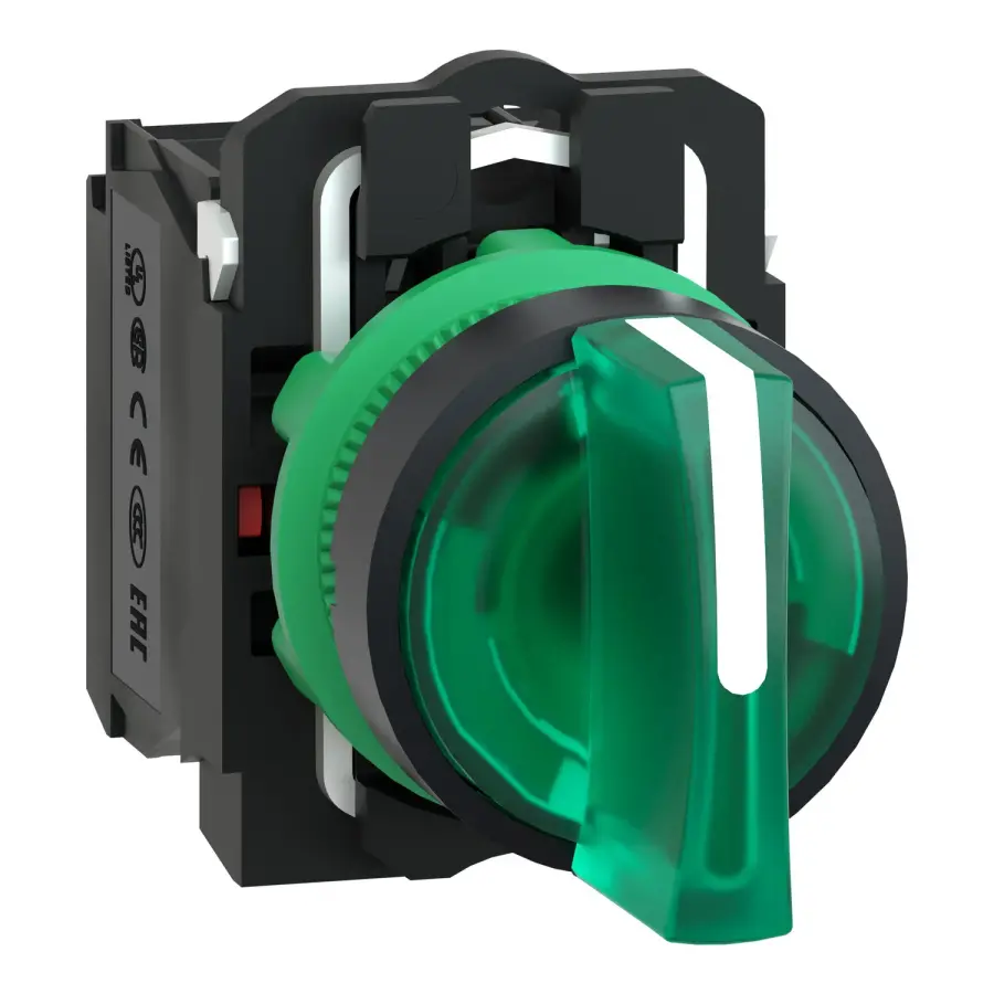 SCHNEIDER XB5AK133M5 22 MM 3 KONUM LEDLİ YEŞİL MANDAL BUTON 230VAC