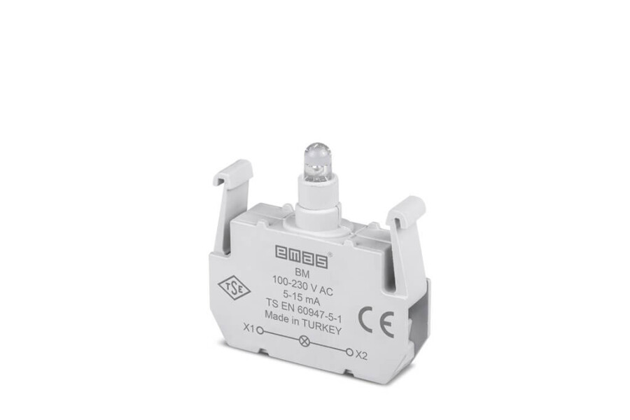 EMAS BM BM MAVİ KIRMIZI LEDLİ BLOK(100-230 V AC)