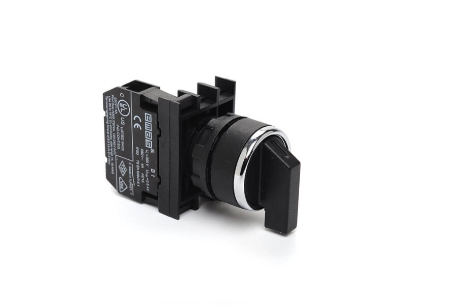 EMAS B100S20 B SERİSİ PLASTİK 1NO (0-I) 60° SEÇİCİ KALICI 22 MM BUTON
