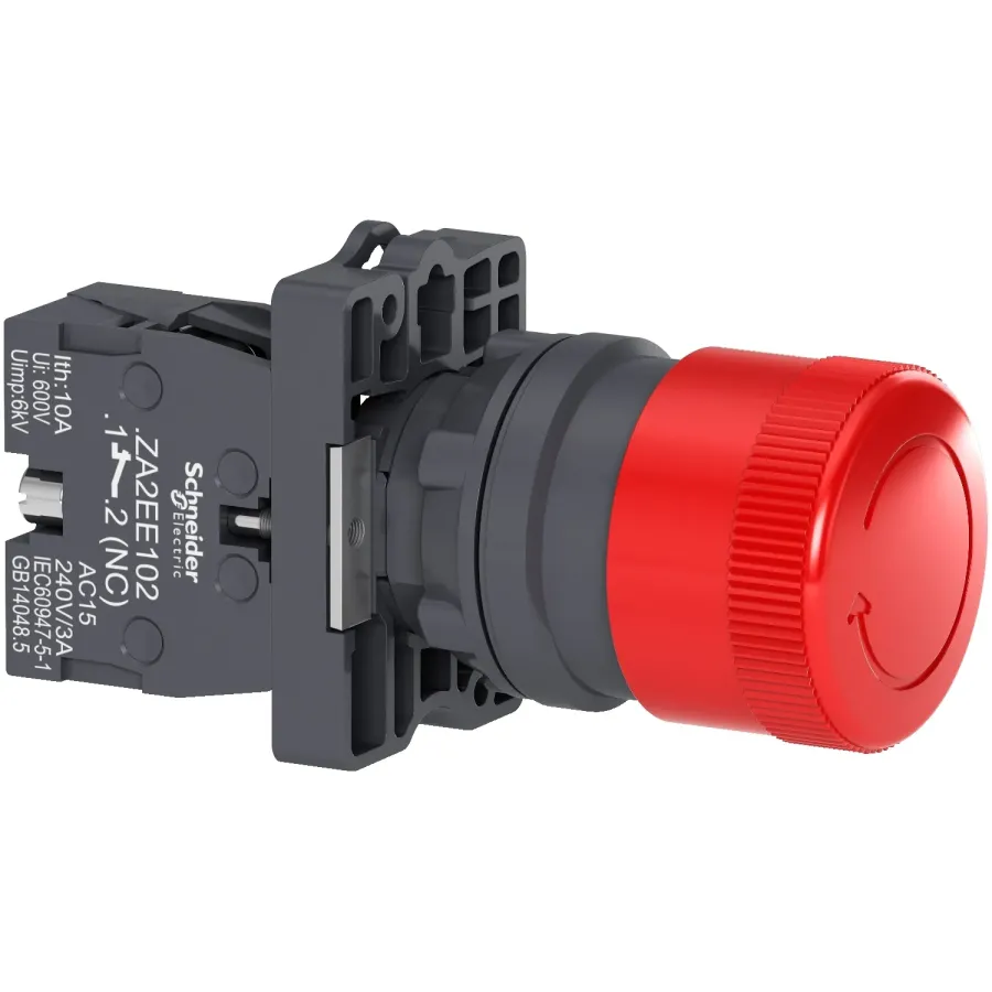 [XA2ES442] SCHNEIDER XA2ES442 22MM KIRMIZI ACİL STOP BUTON PLASTİK MANTAR