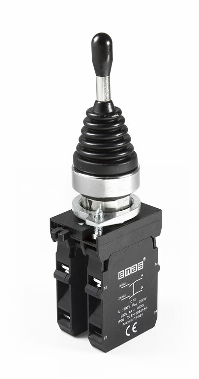 [CM707DJ41] EMAS CM707DJ41 CM SERİSİ METAL 2NO+2NO JOYSTİCK DÖNÜŞLÜ 4 POZİSYONLU 22 MM BUTON