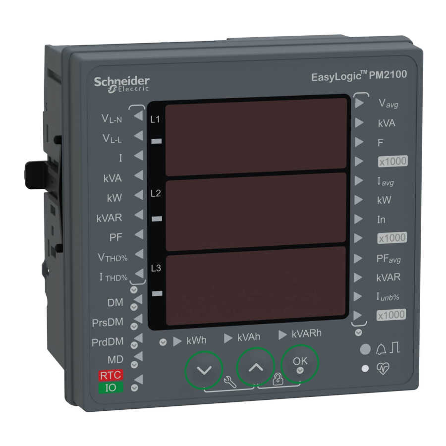 [METSEPM2120] SCHNEIDER METSEPM2120 EasyLogic 15.Harm LED EKRAN CLASS 1 ENERJİ KALİTE ANALİZÖRÜ