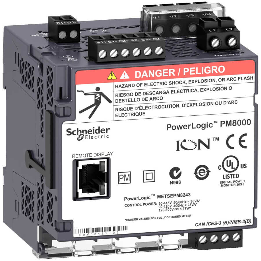 [METSEPM8243] SCHNEIDER METSEPM89M0024 PowerLogic DIN RAYINA MONTE ENERJİ ANALİZÖRÜ