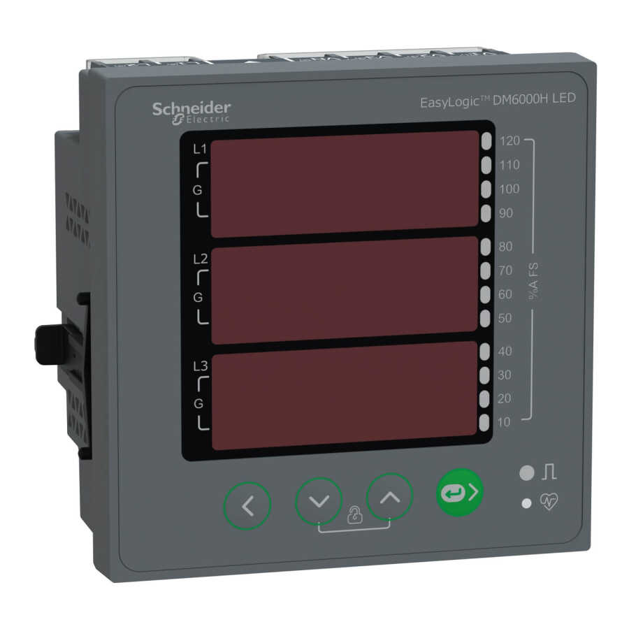 SCHNEIDER METSEDM6200HCL10RS RS485 EasyLogic LED EKRAN CLASS 1 ENERJİ KALİTE ANALİZÖRÜ