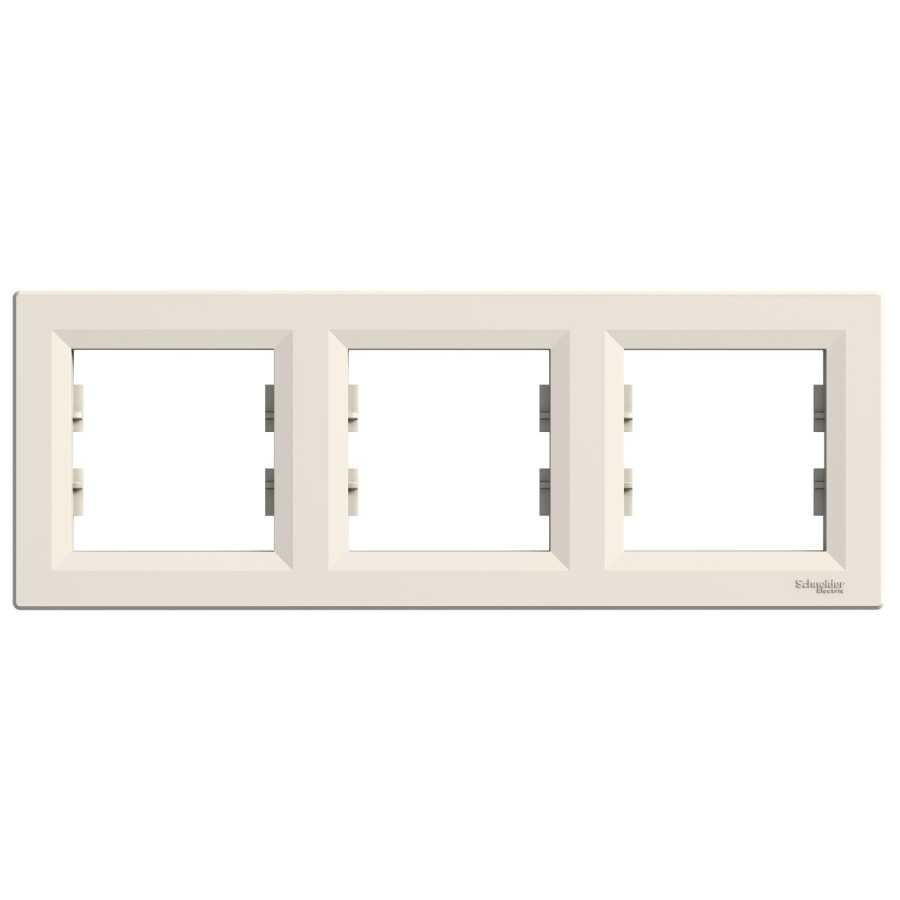 [EPH5800323] SCHNEIDER EPH5800323 ASFORA ÜÇLÜ ÇERÇEVE YATAY KREM