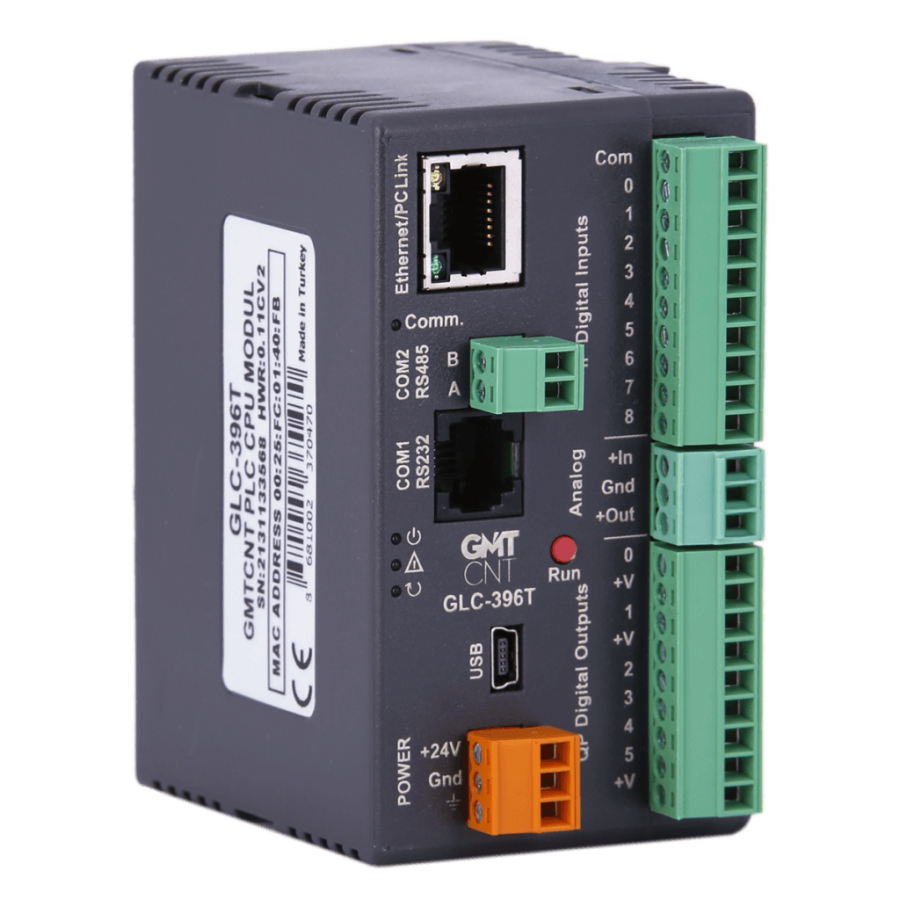 GMT GLC-396T 9 GİRİŞLİ/6TRANSİSTÖR ÇIKIŞLI 24VDC PLC CPU MODÜLÜ