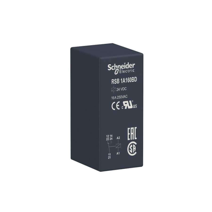[RSB1A160BD] SCHNEIDER RSB1A160BD RSB1A160BD 24VDC 1 KUTUPLU RÖLE