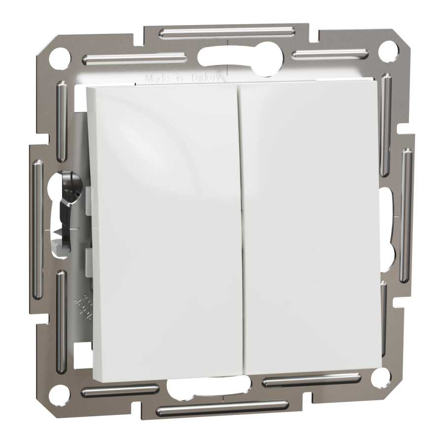 [EPH0670121] SCHNEIDER EPH0670121 İKİLİ ASFORA BEYAZ ÇERÇEVESİZ VAVİEN