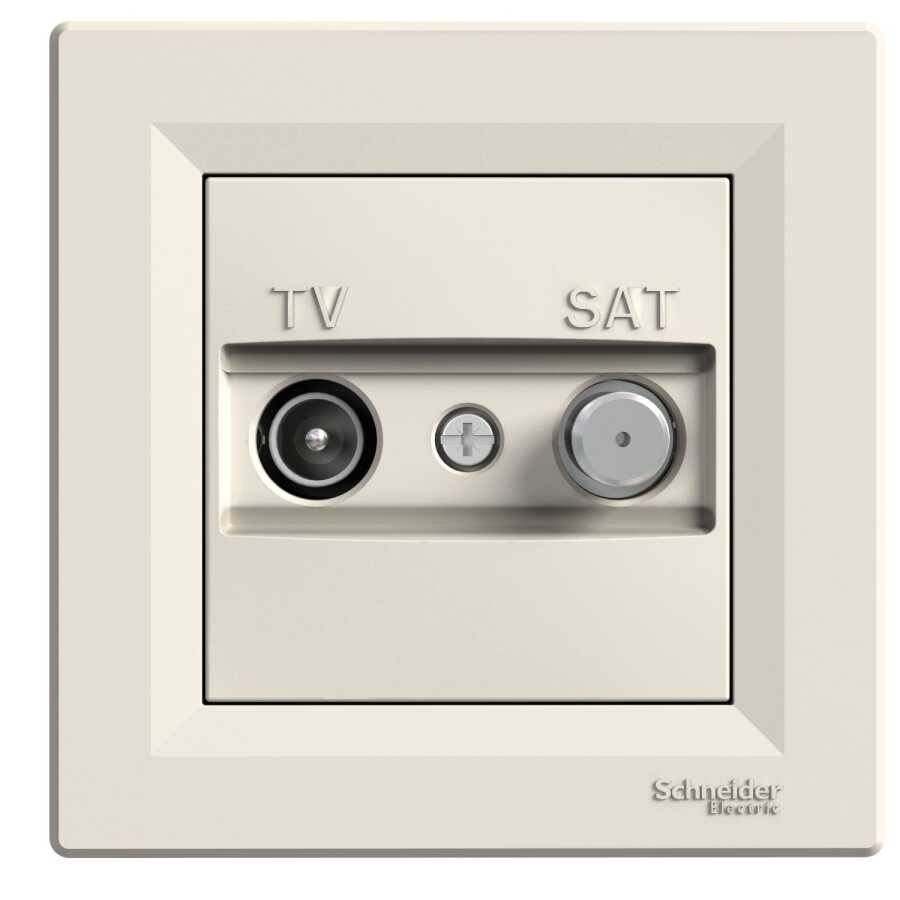 [EPH3400123] SCHNEIDER EPH3400123 ASFORA KREM ÇERÇEVELİ F TİPİ İKİLİ SONLU TV-SAT PRİZİ
