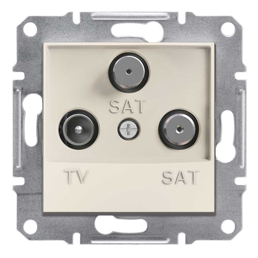 Schneider Electric EPH3670123 EPH3670123 TV-SAT-SAT PRİZ SONLU KREM ÇERÇEVESİZ