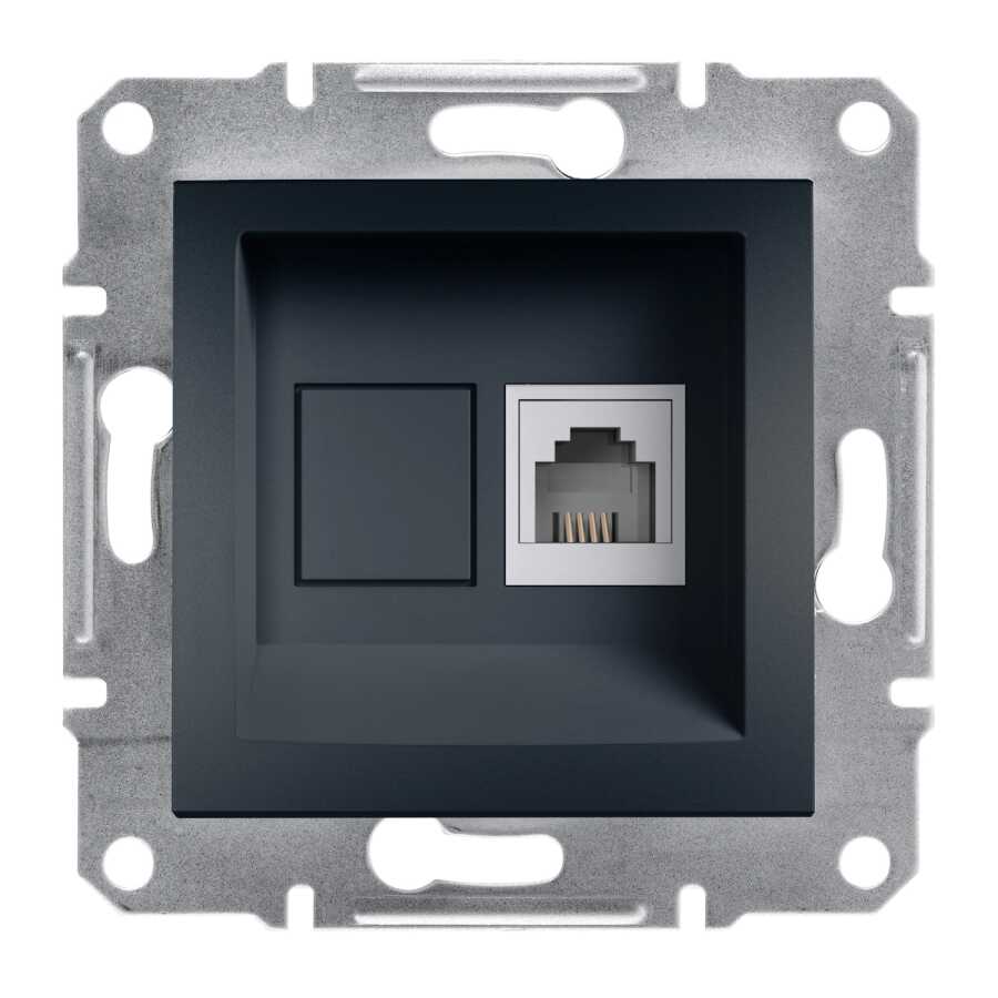 [EPH4100171] SCHNEIDER EPH4100171 ASFORA TEKLİ ANTRASİT ÇERÇEVESİZ RJ11 ÇIKIŞLI TELEFON PRİZİ