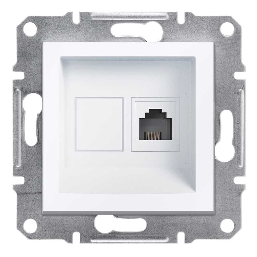 [EPH4170121] SCHNEIDER EPH4170121 ASFORA TEKLİ BEYAZ ÇERÇEVESİZ RJ11 ÇIKIŞLI TELEFON PRİZİ