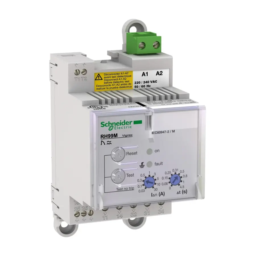 [56173] SCHNEIDER 56173 240V 0,03..30A 4.5sn MANUEL SIFIRLAMALI KAÇAK AKIM KORUMA RÖLESİ