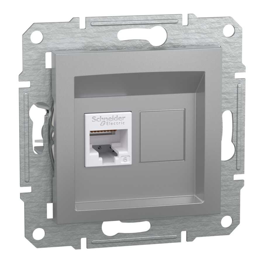 [EPH4700161] SCHNEIDER EPH4700161 ASFORA TEKLİ ALÜMİNYUM ÇERÇEVESİZ RJ45 CAT6 UTP DATA