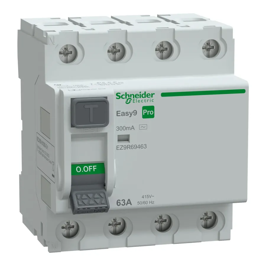 [EZ9R69463] SCHNEIDER EZ9R69463 EASY 9 PRO 4P 63A 300mA AC TİP KAÇAK AKIM RÖLESİ