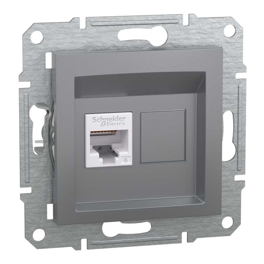 [EPH4700162] SCHNEIDER EPH4700162 ASFORA TEKLİ ÇELİK ÇERÇEVESİZ RJ45 CAT6 UTP DATA
