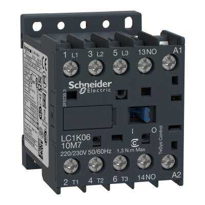 SCHNEIDER LC1K0610M7 2.2 kW 3NA+1NA 6A 220 VAC KONTAKTÖR