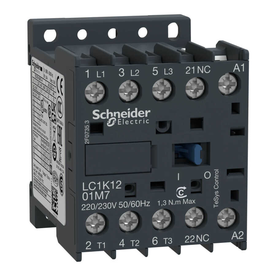 SCHNEIDER LC1K1201E7 5.5 kW 3NA+1NK 48 VAC KONTAKTÖR