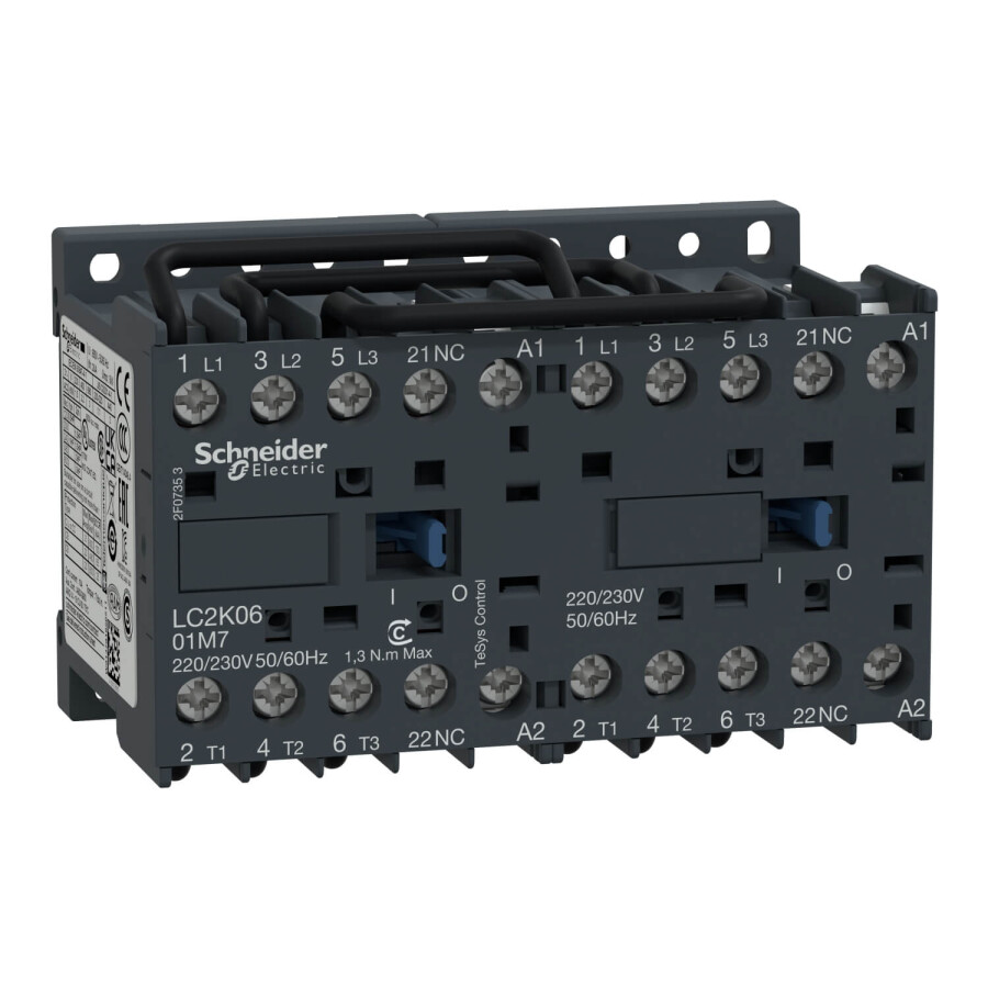 [LC2K0601F7] SCHNEIDER LC2K0601F7 3P 6A 110V AC BOBİN TERS KONTAKTÖR
