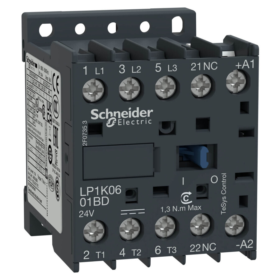 [LP1K0601MD] SCHNEIDER LP1K0601MD 2.2 kW 3NA+1NK 220 VDC KONTAKTÖR
