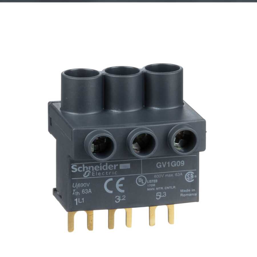 [GV1G09] SCHNEIDER GV1G09 GV2 3P 63A 1 Lİ BESLEME BARA GİRİŞİ ÜZERİNE MONTAJ