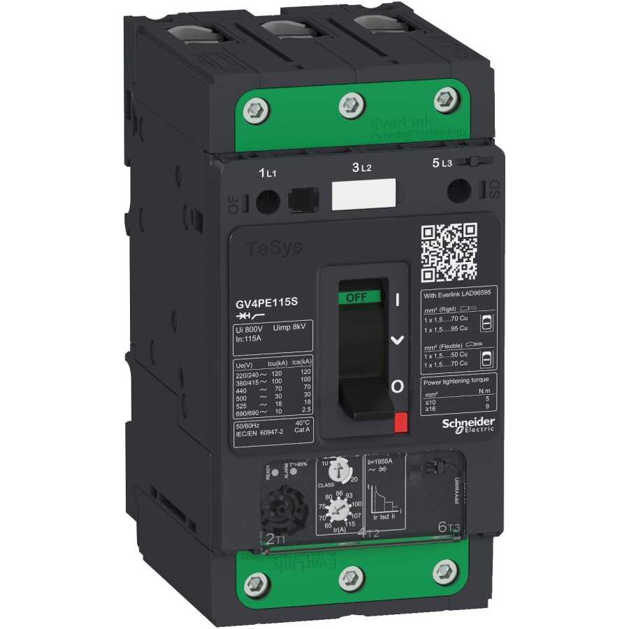 [GV4PE115B] SCHNEIDER GV4PE115B 65-115 A MOTOR KORUMA ŞALTERİ 25 kA