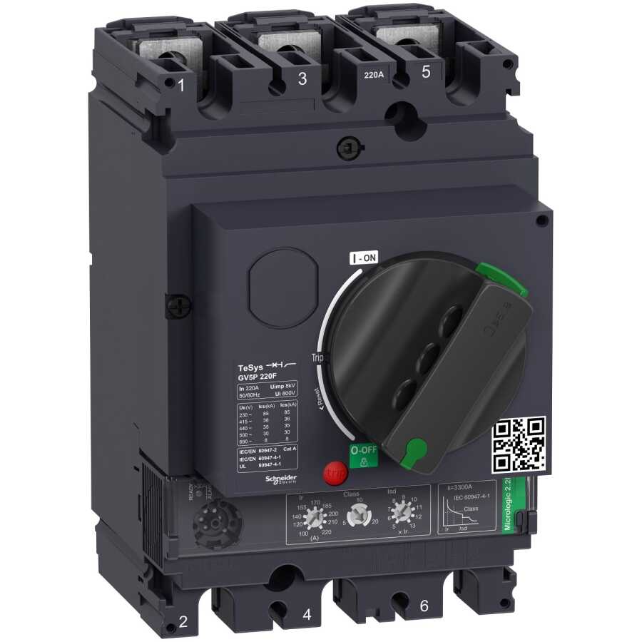 [GV5P220F] SCHNEIDER GV5P220F 100-220 A MOTOR KORUMA ŞALTERİ 36 kA