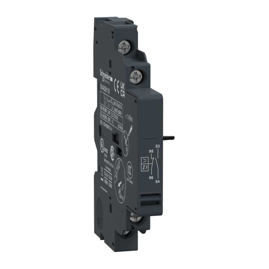 [GVAD0110] SCHNEIDER GVAD0110 GV-AD 1NK(HATA)+1NA HATA SİNYALİ VE ANİ YARDIMCI