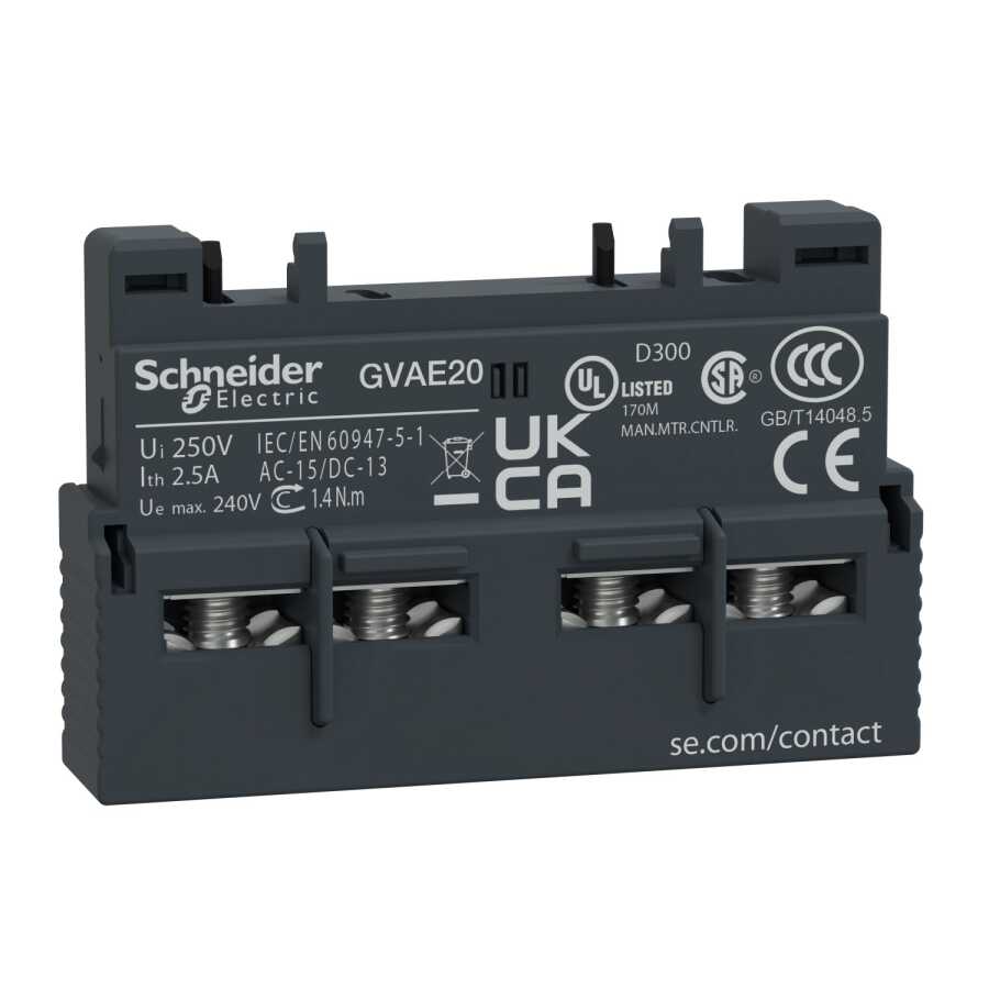 [GVAE20] SCHNEIDER GVAE20 GV2-GV3P İÇİN 2NA ÖNE TAKILAN TİP YARDIMCI KONTAK