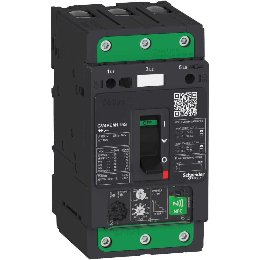 SCHNEIDER GV4PEM12S 5-12.5 A MOTOR KORUMA ŞALTERİ 100 kA