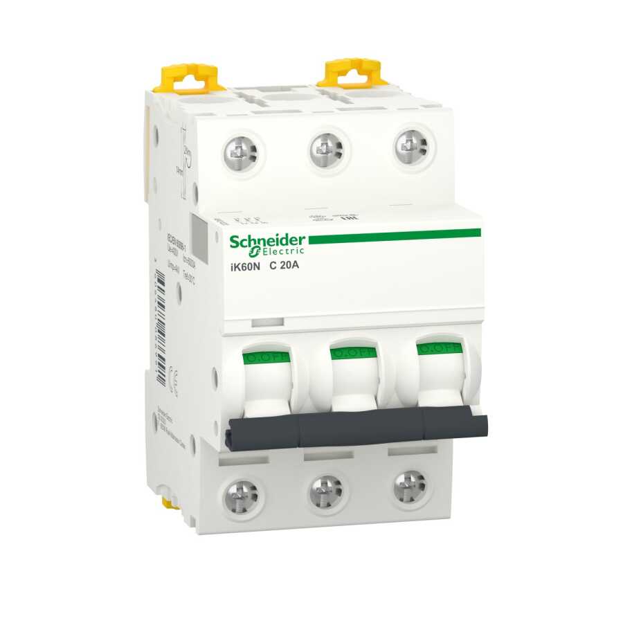 [A9K24320] SCHNEIDER A9K24320 3P 20A C TİPİ 6kA OTOMATİK SİGORTA