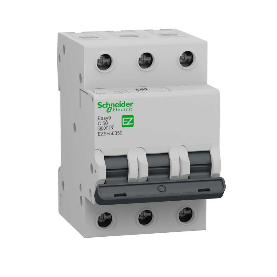 SCHNEIDER EZ9F56350 Easy9 3P 50A C TİPİ 6kA OTOMATİK SİGORTA