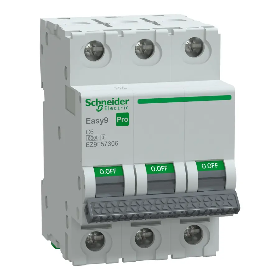 SCHNEIDER EZ9F57306 EASY 9 PRO 3P 6A 6kA C TİPİ OTOMATİK SİGORTA