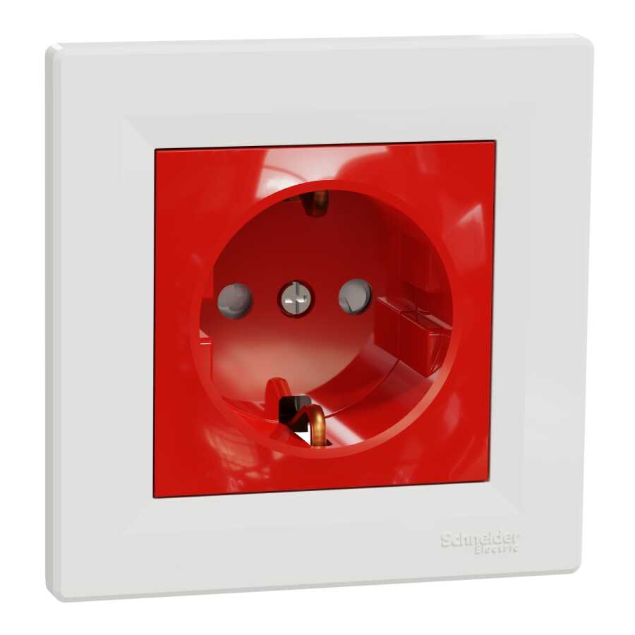 Schneider Electric EPH2900521 EPH2900521 ÇOCUK KORUMALI TOP.PRİZ KIRMIZI BEYAZ