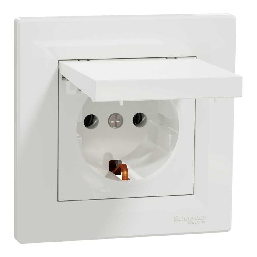 Schneider Electric EPH3100121 EPH3100121 KAPAKLI TOPRAKLI PRİZ BEYAZ
