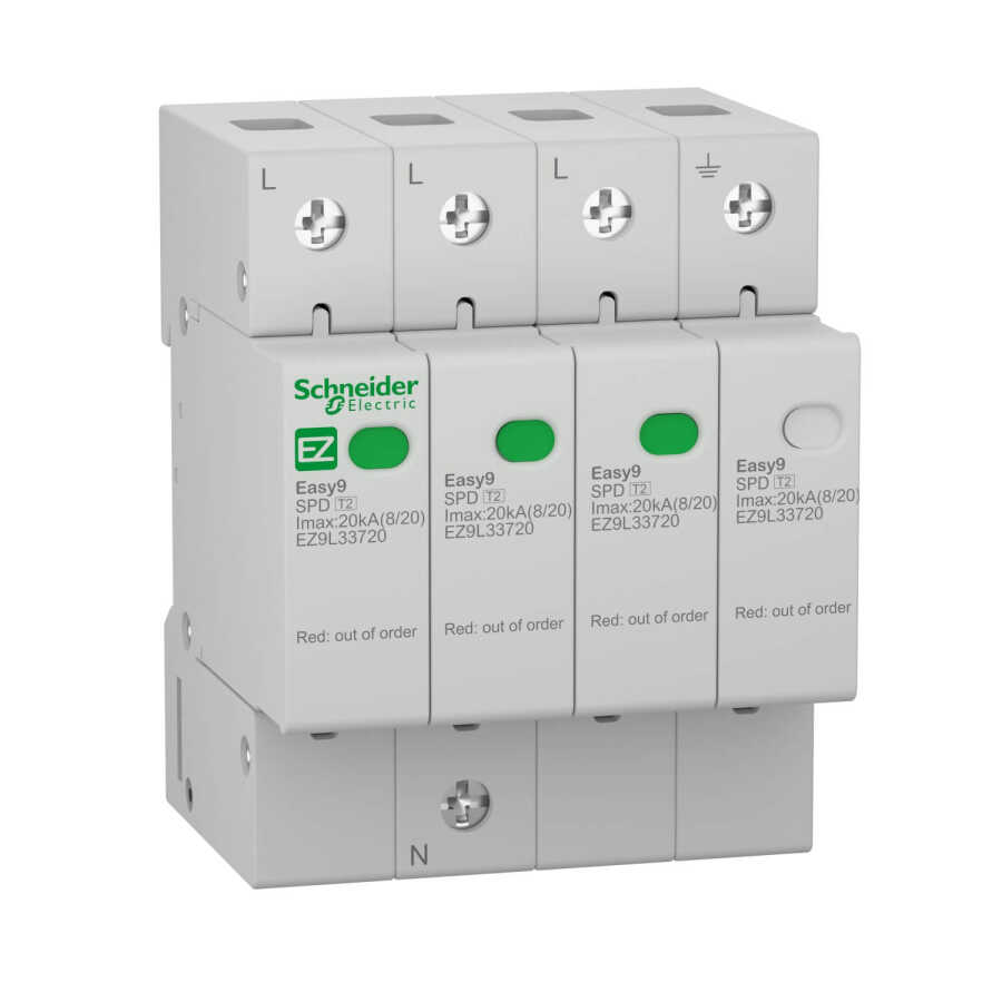 [EZ9L33720] SCHNEIDER EZ9L33720 EZ9L33720 3P+N 20 kA ALÇAK GERİLİM PARAFUDRU