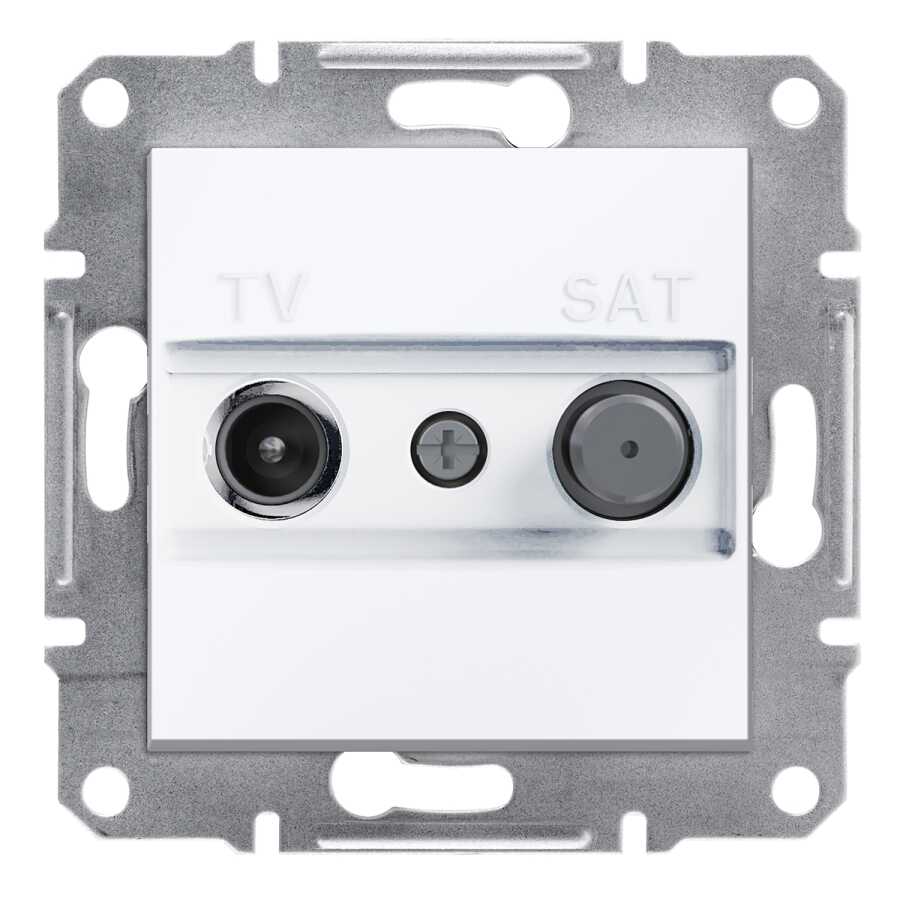 SCHNEIDER EPH3470121 ASFORA BEYAZ ÇERÇEVESİZ SONLU F TİPİ TV – SAT PRİZİ